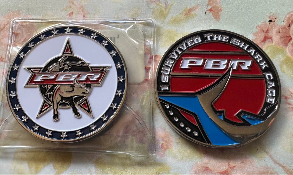 PBR Professional Bull Riders Coin Lot 2 Celebrate America 2017 Shark Cage